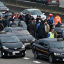 Uber protestosu çevre yolunu kapattı