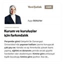 Kurum ve kuruluşlar için farkındalık