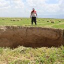 Konya'da 10 metre derinliğinde obruk oluştu