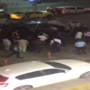 Taksici-UBER kavgasında akıl almaz görüntü