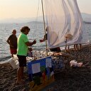 Atık pet şişelerden yapılan tekne denize indirildi