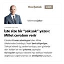 İşte size bir “şak şak” yazısı: Millet cevabını verir