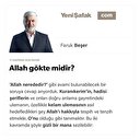Allah gökte midir?