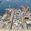 Türkiye’nin ilk yerli savaş uçak gemisi havadan görüntülendi
