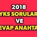 YKS (TYT-AYT-YDT) soruları ve cevap anahtarı