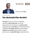 Yaz okulunda irfan dersleri