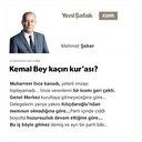 Kemal Bey kaçın kur’ası?