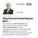100 yıl önce bir Kurban Bayramı günü…
