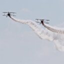 Akrobasi pilotu baba-kız gökyüzünde buluştu