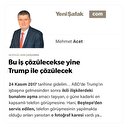 Bu iş çözülecekse yine Trump ile çözülecek