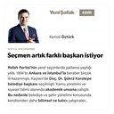 Seçmen artık farklı başkan istiyor