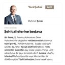 Şehit ailelerine bedava