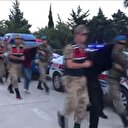 Afrin'de yakalanan 9 terörist böyle getirildi