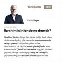 İbrahimî dinler de ne demek?