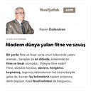 Modern dünya yalan fitne ve savaş