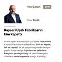 Kayseri Uçak Fabrikası’nı kim kapattı
