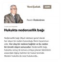 Hukukta nedensellik bağı