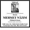 Mehmet Nazım'ın ölüm ilanı şaşırttı