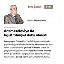Ant meselesi ya da faşist zihniyet daha ölmedi