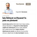İşte İlâhiyat ve Diyanet’in yolu ve yöntemi
