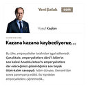 Kazana kazana kaybediyoruz...