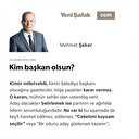 Kim başkan olsun?