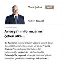 Avrasya’nın fermuarını çeken ülke...