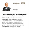 “Yakarsa dünyayı garipler yakar”