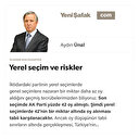 Yerel seçim ve riskler