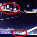 Maket polis aracını gören frene bastı