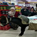 Markette eşekli ücretli poşet protestosuna 4 bin lira ceza