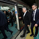Binali Yıldırım'ın Marmaray yolculuğu