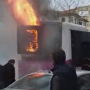 İstanbul'da halk otobüsü yandı