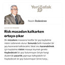 Risk masadan kalkarken ortaya çıkar