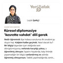 Küresel diplomasiye ‘kesrette vahdet’ dili gerek