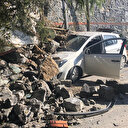 Beykoz'da bir sitenin istinat duvarı çöktü