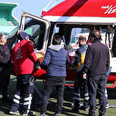 Ambulans helikopter solunum hastası için havalandı