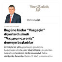 Bugüne kadar “Vazgeçin” diyorlardı şimdi “Vazgeçmezseniz” demeye başladılar
