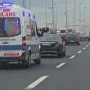 Magandanın ambulansa yol vermeme çabası kamerada