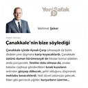 Çanakkale’nin bize söylediği