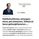 Hakikati yitirmez, omurganı korur, pes etmezsen, Türkiye’yi korur geleceği kurarsın....