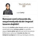 Ramazan cami avlusunda da, sosyal medyada da bir imgesel tasarım değildir!