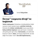 Deveyi “vazgeçme direği”ne bağlamak