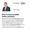 Mısır’ın aslan yüreklisi Hakk’a yürürken