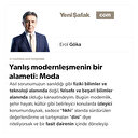 Yanlış modernleşmenin bir alameti: Moda