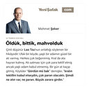 Öldük, bittik, mahvolduk