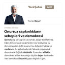 Onursuz sapkınlıkların sebepleri ve demokrasi