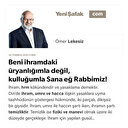 Beni ihramdaki üryanlığımla değil, kulluğumla Sana eğ Rabbimiz!