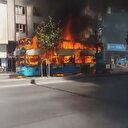 Esenyurt’ta iki katlı otobüs alev alev yandı