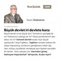 Büyük devlet iri devlete karşı